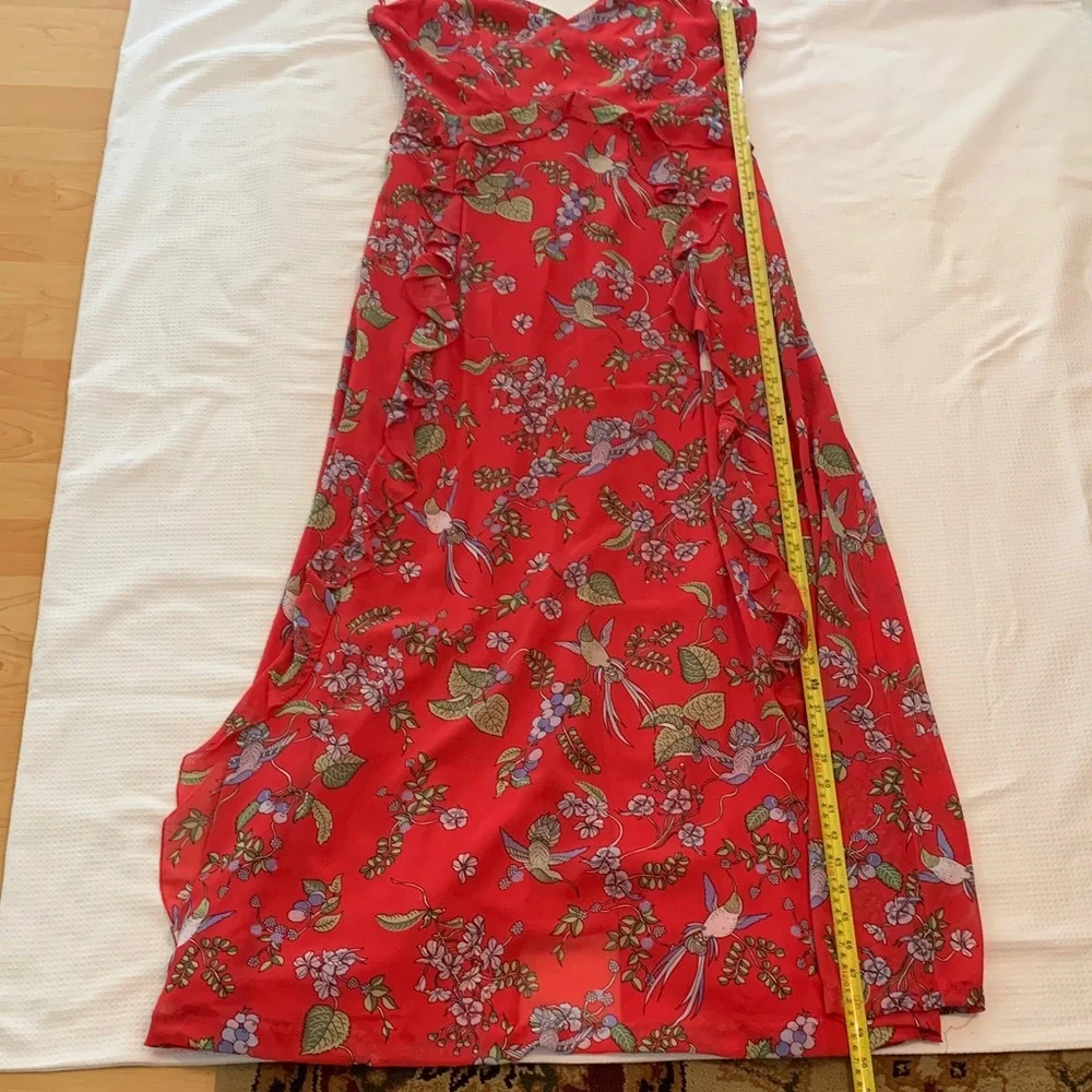 Nanette Lepore Red Floral Maxi Dress size 6 - Picture 10 of 12
